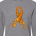 thumbnail image 4 of Inktastic Leukemia Awareness with Orange Ribbon Made of Hearts Long Sleeve T-Shirt, 4 of 5