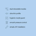 thumbnail image 4 of Brondell Bidet Attachment for Toilet SS-250 SimpleSpa Fresh Water Spray with Adjustable Water Pressure Side Arm Control, Slim Bidet Sprayer, Silver Knob (Dual Nozzle), 4 of 10