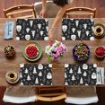 thumbnail image 4 of Christmas Aesthetic Gifts Non-Slip Placemats, Heat-Resistant Washable Durable Front Door Entrance Mat Santa Claus Christmas Cartoon Snowflakes Porch Mat 6Pcs 17.7x13 Inches, 4 of 5