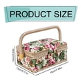 thumbnail image 3 of Fabric Sewing tool Storage Box,Extra Large Sewing Basket Basket for Needles Thread Tape Measure and Other Storage, 3 of 9