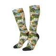 thumbnail image 2 of Daiia Sports Socks Construction Machinery1 Printed Novelty Crew Socks for Men Women Knee High Socks Cotton Socks Soft & Breathable Support Unisex Socks, 2 of 9