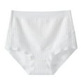 thumbnail image 2 of Paiwinds Women's Solid Diamond Soft Comfortable Underwear High Elasticity Breathable Non Irritating Briefs for Sensitive Skin, 1-Pack, Sizes M-2XL (White), 2 of 3