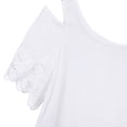thumbnail image 4 of xiaxaixu Femmes Dentelle Uni Maillot de Bain Dames Paréo Robe de Plage, 4 of 5