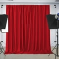 thumbnail image 3 of Joydeco Red Backdrop Curtain for Parties, Photography Backdrop Drapes for Christamas Wedding Decorations, Wrinkle Free 5ft x 8ft Set of 2 Panels Curtains with Rod Pockets, 3 of 5