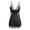 a-Black5614, variant on VNKIDY Women Sleepwear Satin Chemise Lace Trim Nightgown Deep V Neck Spaghetti Strap Sleeveless Lingerie Dress Featuring Bow Detail Elegant Seductive Sleepwear Casual Pjs
