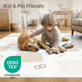 thumbnail image 4 of ODIKA 4'x6' Ivory Beige Modern Geometric Design Washable Area Rug Contemporary Handwoven Wool with Abstract Shapes for Bedroom, Reading Nook, Pet Friendly & Non-Shedding, 4 of 7