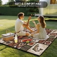 thumbnail image 4 of Country Patch Plaid Outdoor Rug for Patio/Deck/Porch, Non-Slip Large Area Rug 6 x 9 Ft, Brown Farmhouse Retro Bear Deer Cabin Indoor Outdoor Rugs Washable Area Rugs, Camping Rug Carpet Runner, 4 of 8