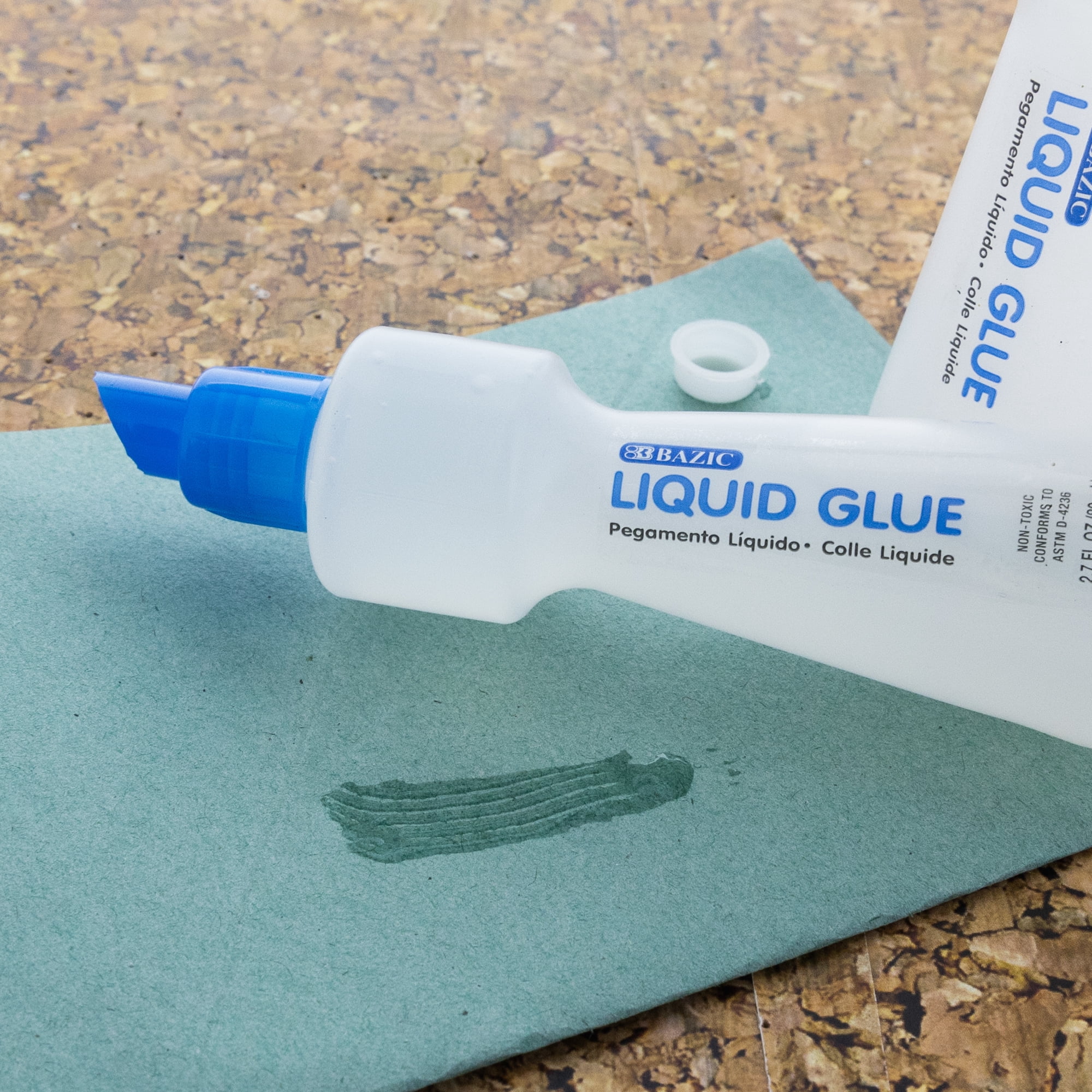 BAZIC Washable Stationery Clear Glue Pen 2.7 Oz. (80 mL), Liquid Clear Glues Adhesive (2/Pack), 72-Packs