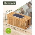 thumbnail image 4 of LazySpin Cable Management Box, Handwoven Rattan Style Cord Organizer Box for Power Strips, 4 of 7