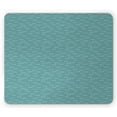 thumbnail image 1 of Wave Mouse Pad, Abstract Pattern in Calm Colors and Fish Sketches Nautical Sea Animals Doodle, Rectangle Non-Slip Rubber Mousepad, White and Pale Teal, by Ambesonne, 1 of 2