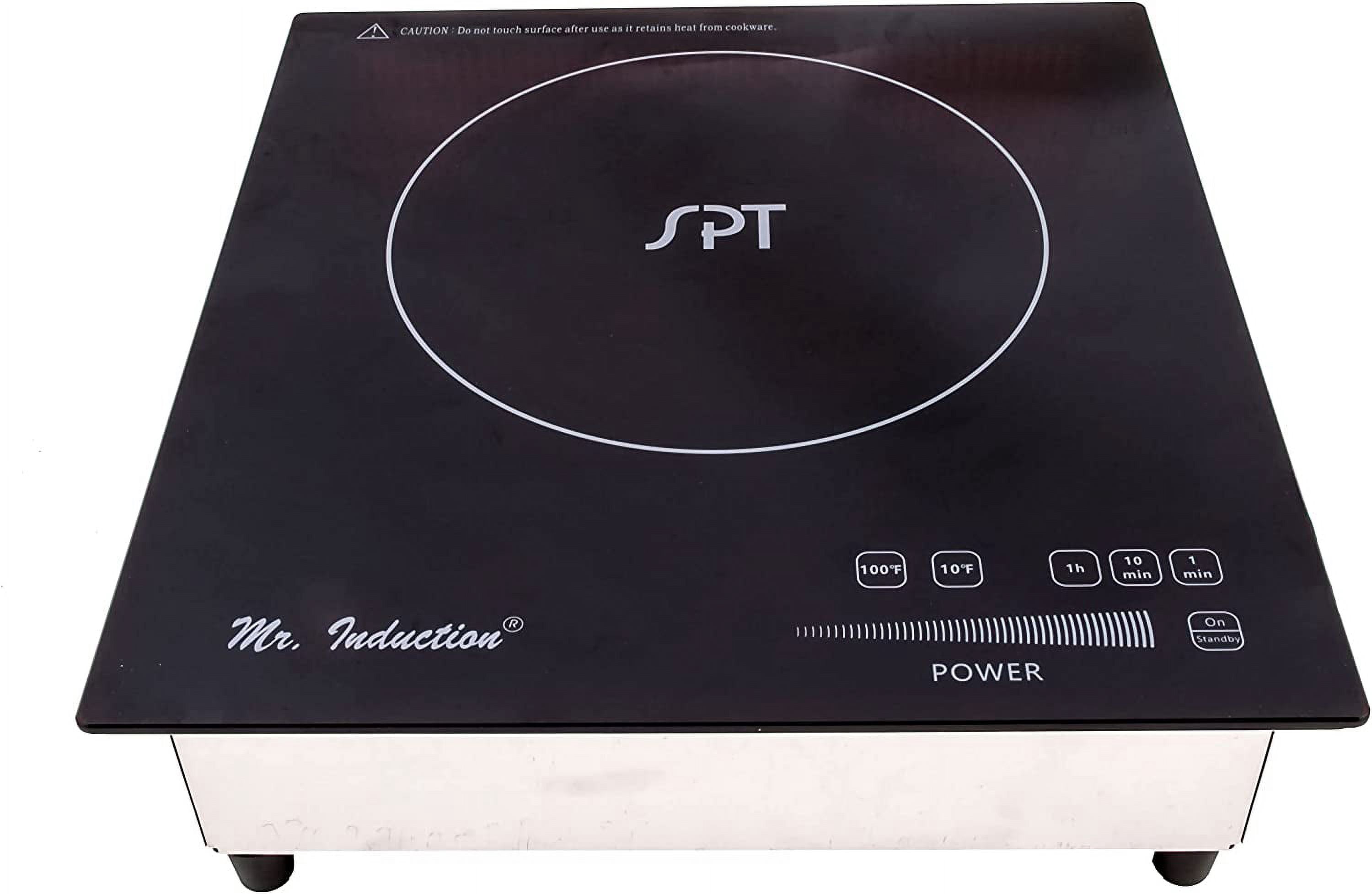 Sunpentown SR-657RTA 2600 watt Built-in Induction Cooktop, Black & Silver