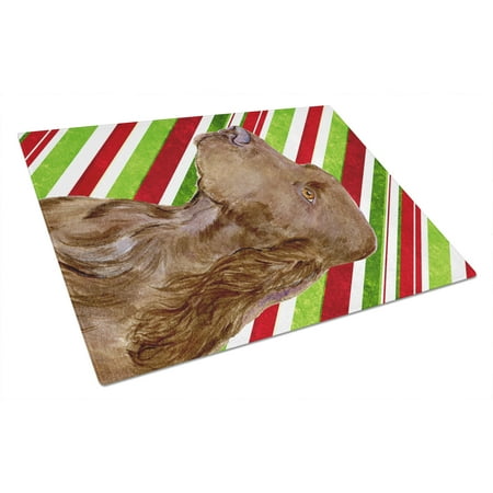 

Carolines Treasures SS4594LCB Field Spaniel Candy Cane Holiday Christmas Glass Cutting Board Large 12H x 16W