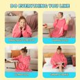 thumbnail image 5 of Wearable Blanket Hoodie for Kids, Flannel Sherpa Fleece Blanket Sweatshirt, 5 of 6