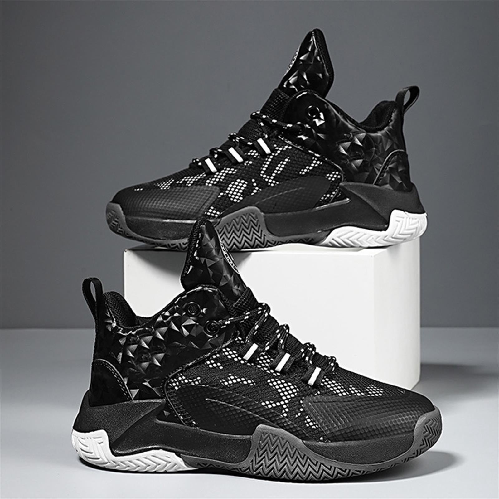 Otqutp Baby Sport Shoes Kid's Basketball Shoes Boys Sneakers Girls Trainers Comfort High Top Basketball Shoes for 9 to 15 Years