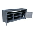 thumbnail image 6 of Solid Wood Entertainment / TV Stand with Open Shelves and 2 Doors in Gray, 6 of 10