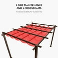 thumbnail image 5 of PURPLE LEAF Pergola 10' X 13’ Outdoor Retractable Pergola with Weather-Resistant Canopy Aluminum Garden Pergola Patio Grill Gazebo for Garden Yard Gazebo, Terra, 5 of 12