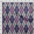 thumbnail image 4 of oneOone Cotton Poplin Pink Fabric Argyle Diy Clothing Quilting Fabric Print Fabric By Yard 42 Inch Wide, 4 of 4