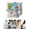thumbnail image 5 of Coastal Snowman Christmas Cloth Napkins Washable Set of 4, Xmas Tree Flamingo Beach Reusable Dinner Table Napkins Cloth Bulk for Weddings Kitchen Restaurants Hotel Events Parties 20 x 20 Inch, 5 of 9