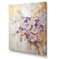 thumbnail image 2 of Designart "Meadow of Violets in Purple and Gold IV" Violets Wall Art Living Room, 2 of 7