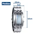 thumbnail image 2 of Reloj Para Hombre Led Binario Electrónico Impermeable Moda Correa Plateado, 2 of 8