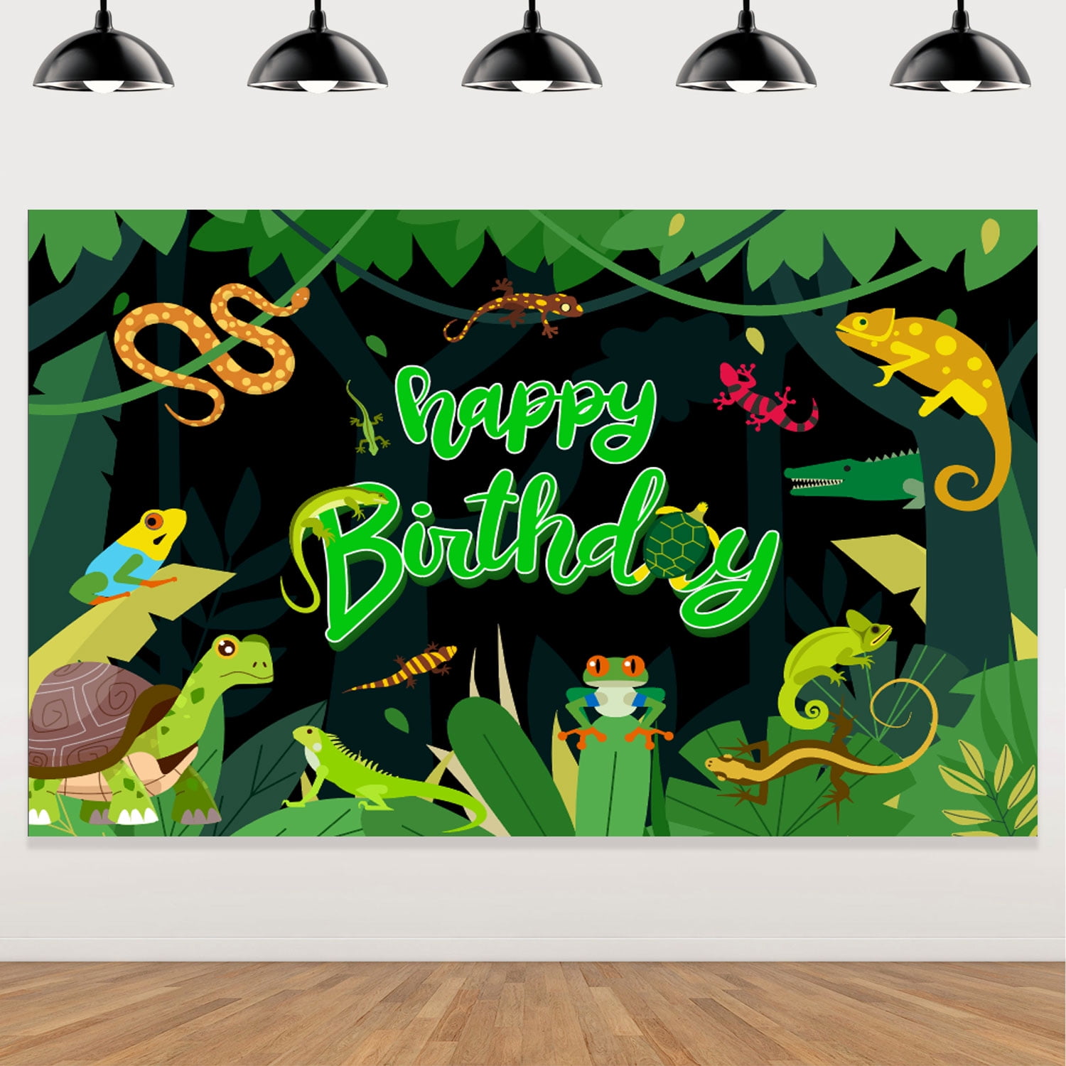Reptile Birthday Backdrop Decorations, Reptile Boys Birthday Party Decorations Lizard Snake