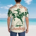 thumbnail image 4 of Susaid West Cowboys Print Hawaiian Shirts for Men Women,Hawaiian Summer Short-Sleeve Casual Relaxed-Fit Button-Down,X-Large, 4 of 7