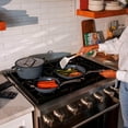 thumbnail image 5 of Thyme & Table 12-Piece Ceramic Non-Stick Cookware Set, Grey & Gunmetal, 5 of 13