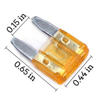 100-Pack 2A Mini Blade Fuses - APM/ATM Type - 32V - Short Circuit Protection - 225FWY