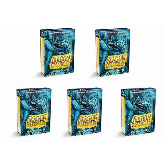5 Packs Dragon Shield Matte Mini Japanese Petrol 60 ct Card Sleeves Value Bundle!