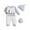 White, variant on Otqutp Baby Fashion Outfits Set Boys Girls Long Sleeved Monogram Print Crawler Hat Sock Set for 0 To 9 Months Elastic Outfits 3PCS Fall Winter Clothes