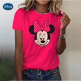 thumbnail image 1 of Women's Summer Casual T-Shirt 2023 Fashion Disney Mickey Mouse Print Short-Sleeved Pullover New Oversized Round Neck Loose TopL Gao Jinjia LED, 1 of 2