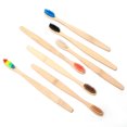 thumbnail image 3 of Cepillo dental de bambú ecológico con cerdas suaves y mango ergonómico, ideal para cuidado bucal en casa o viajes. Disponible en varios colores., 3 of 6