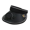 thumbnail image 3 of Sombrero con visera solar y ventilador eléctrico para adultos, sombrero con visera solar de verano Negro, 3 of 9