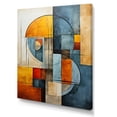thumbnail image 2 of Designart "Assembling Cubism In Orange And Blue II" Cubism Wall Art Prints, 2 of 7