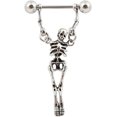 thumbnail image 2 of Pendientes para hombre Pendientes góticos Pendientes de calavera desmontables Pendientes de tuerca de Halloween, 2 of 3