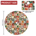 thumbnail image 2 of Christmas Tree Skirt,Multicolor Christmas Pattern Christmas Tree Decor with Red Ribbon Ties,Round Shape,Christmas Decorations for Home 48"x48", 2 of 7