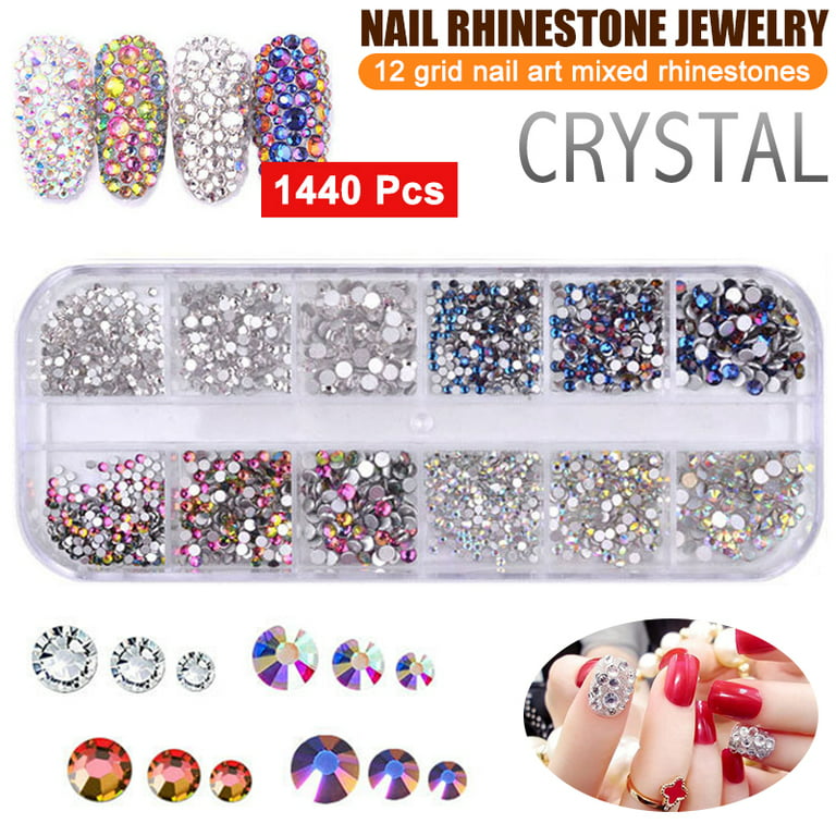 Bulk 14,400 pcs SS4 (1.7) Crystal AB Rhinestones Flatback Nail Art  Decoration