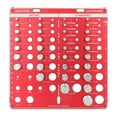 thumbnail image 1 of koolsoo Nut and Bolt Thread Checker 34 Holes Convenient Standard Metric for Plumbers Red, 1 of 7