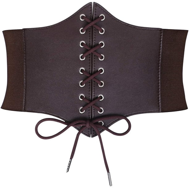 Women\\u2019s Elastic Costume Waist Belt Lace-up Tied Waspie Corset Belts  for Women by IGUOHAO 