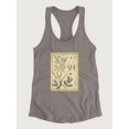 thumbnail image 3 of Diderot Antique Ferns Ii. Racerback Tank Women -Denis Diderot Designs, Female x-Small, 3 of 4