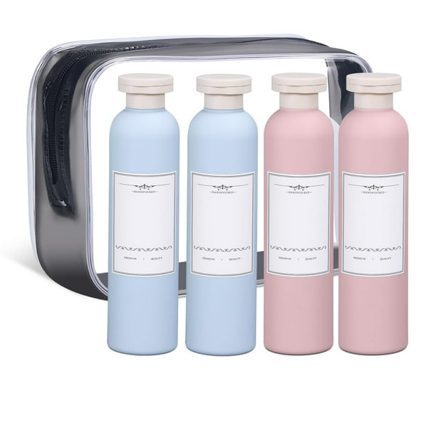 Botellas de champú de viaje recargables ASEVAT 260 ml (4 unidades)
