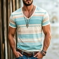 thumbnail image 5 of Mens V Neck T Shirts Striped Short Sleeve T-Shirts Casual Slim Fit Lightweight Summer Tops Fashion Beach Vacation Shirts, 5 of 5