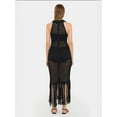 thumbnail image 4 of Sleeveless Knitted Maxi Dress with V-Neck and Tassel Hem, 4 of 5