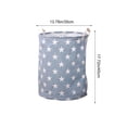 thumbnail image 3 of Extra Large Laundry Hamper Basket, 13.7x17.7 Inch Collapsible Storage Bin with Handles for Clothes Toys Blankets, Washable Fabric Blue, 3 of 9