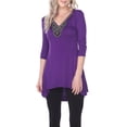 thumbnail image 3 of White Mark Women's Glimmering Embellished Tunic, 3 of 4