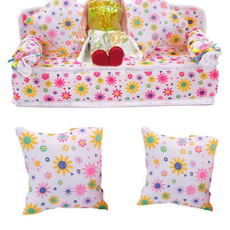 Baby Toy Plush Stuffed Furniture 3x Cushions For  Doll Couch V! 
