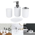 thumbnail image 4 of 4pcs ABS Bathroom Accessories Set Bath Necessities brush Cup White, 4 of 7