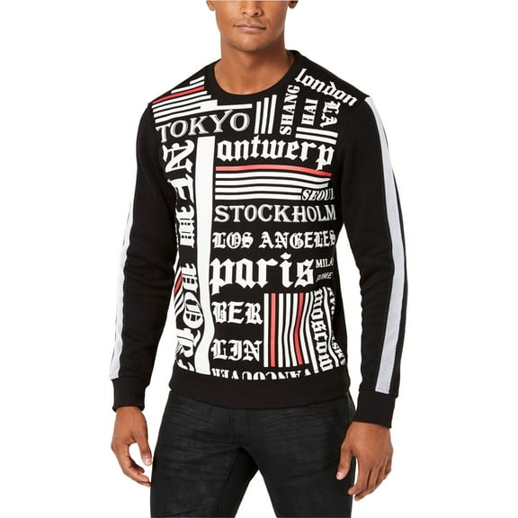 I.N.C Womens Freestyle Graphic Sweatshirt, Black, Medium