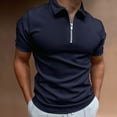 thumbnail image 3 of Kureaily Men's Shirts Short Sleeve Collarless Button T-Shirt Fashion Casual Basic Tee Tops, 3 of 6