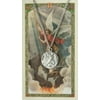 Pewter Saint St Michael Archangel Medal with Laminated Holy Card, 3/4 Inch